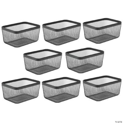 mDesign Steel Food Storage Organizer Bin Mesh Basket for Pantry 8