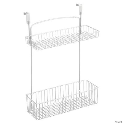 mDesign Steel Over Kitchen Storage Organizer Holder, 2 Pack