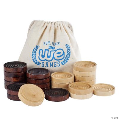 WE Games Wooden Checkers with Stackable Ridges | Oriental Trading