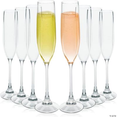 UMEIED Champagne Flutes Set of 12, 6 Oz Premium Glasses Transparent