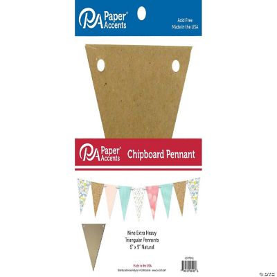 Chip Pennant 6x9 9pc Natural