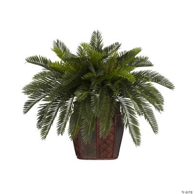 Albero Finto Cycas 60cm Nearly Natural - Pianta Artificiale Per Interni/Esterni, Resistente UV, Verde