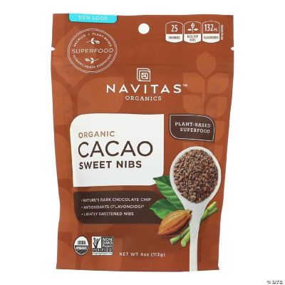 Navitas Naturals Cacao Nibs Organic Sweet Raw 4 oz case of 12