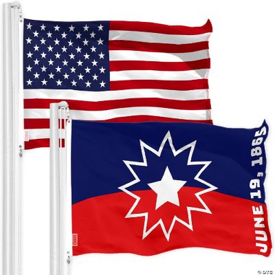 G128 3x5ft Combo USA & 1865 Date Printed 150D Polyester Flag