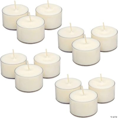 Soy Tealight Candles 12 Unscented All Natural Color Clear Cup