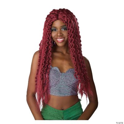 Siren Wig Adult Pink Long Curly with Fringe Music Video Costume Hair main image 0