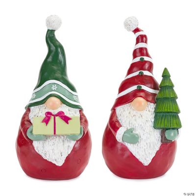 Holiday Gnome Figurine with Present and Wreath Accent (Set of 2) main image 1