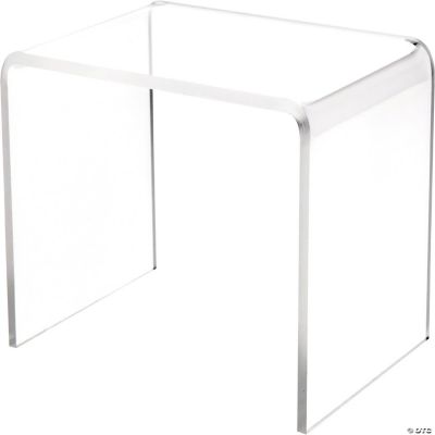Plymor Clear Acrylic Rectangular Display Riser, 4 inch Height x 6 inch ...