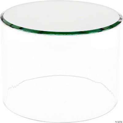 Plymor Clear Acrylic Cylinder Display Riser with Mirror Top, 4