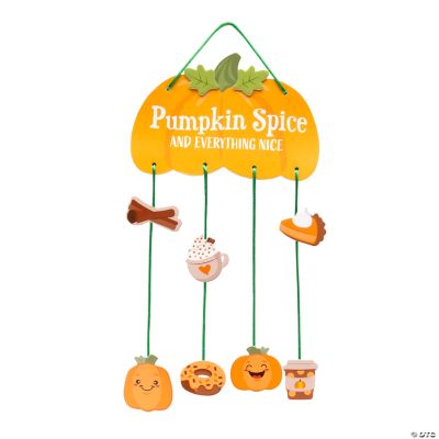 6" x 8" Fall Pumpkin Spice Hanging Mobile Foam Craft Kit Makes 12