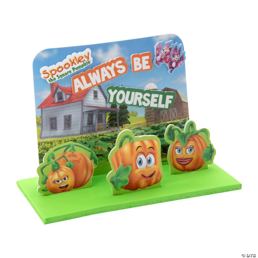 6 1/2" x 4 3/4" Spookley the Square Pumpkin(TM) 3D Scene Craft Kit - Makes 12