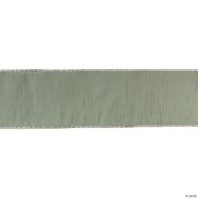 2.5 Diagonal Weave Fabric Ribbon: Sage Green (50 Yards) [RGE5203H2] 