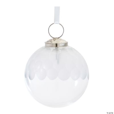 Clear Ball Ornament (Set Of 6) 3"D Glass Oriental Trading