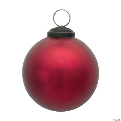 Frosted Ball Ornament (Set Of 12) 3"D Glass Oriental Trading