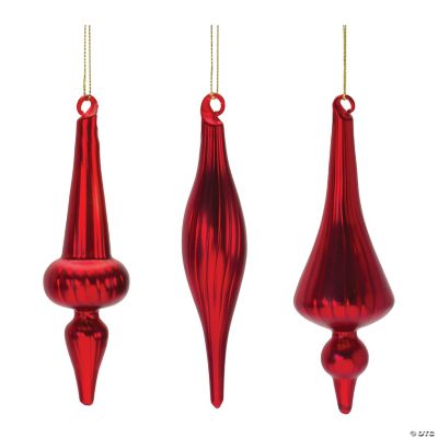 Ribbed Glass Ornament (Set of 6)