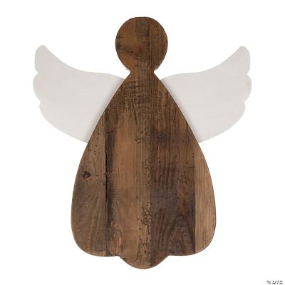 Wooden Angel Wall Hanging (Set Of 2) 15.75"H Wood