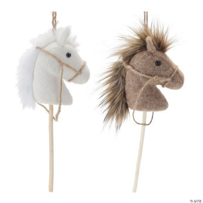 Hobby Horse Ornament (Set Of 6) 14.25"H Polyester Oriental Trading