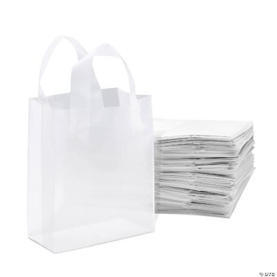 Prime Line Packaging Black Gift Bags, Plastic Bags With Handles Frosted Black 6x3x9 50 Pack~14265320$nowa - View #12