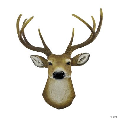 Zeckos Lifelike Faux 8 Point Buck Deer Head Bust Wall Mount Hanging 23