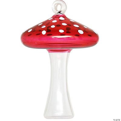 Red Mushroom Egyptian Glass Christmas Tree Ornament Made in Egypt
