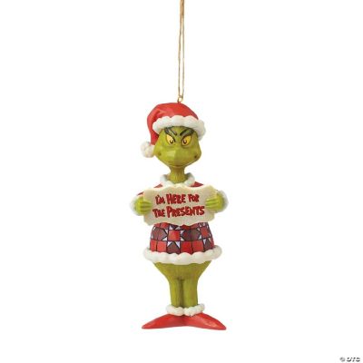 Enesco Jim Shore The Grinch I'm Here For the Presents Ornament 5 Inch ...