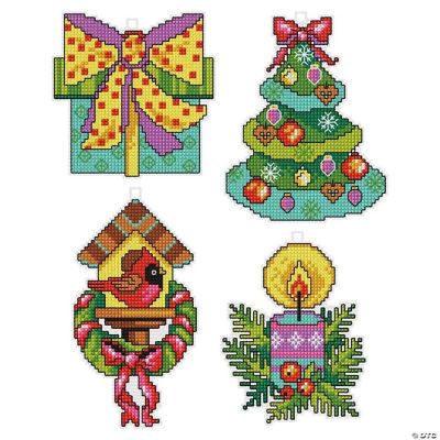 Orchidea Counted cross stitch kit with plastic canvas Christmas time