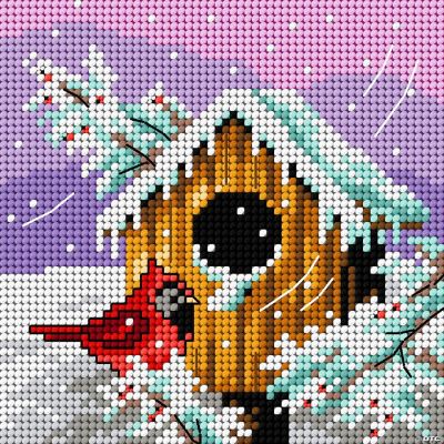 Gobelin canvas for halfstitch without yarn Four Seaseons Winter 2308D