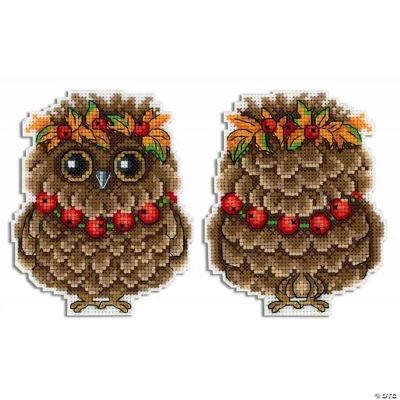 MP Studia Autumn Owl Plastic Canvas Counted Cross Stitch Kit P-342 / SR-342