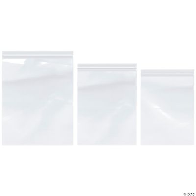 Plymor Heavy Duty Plastic Reclosable Zipper Bags, 4 Mil Variety Pack, 9