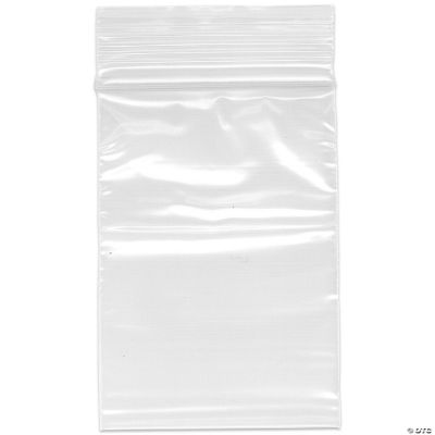 Plymor Zipper Reclosable Plastic Bags, 2 Mil, 2.5 x 4 (Pack of 500)