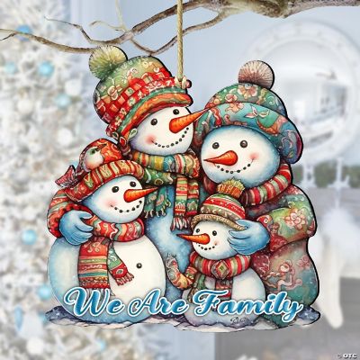 Snowmen Family Wooden Ornaments by G. Debrekht - Christmas Santa ...