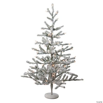 3' PreLit Flocked Alpine Twig Artificial Christmas Tree Warm White