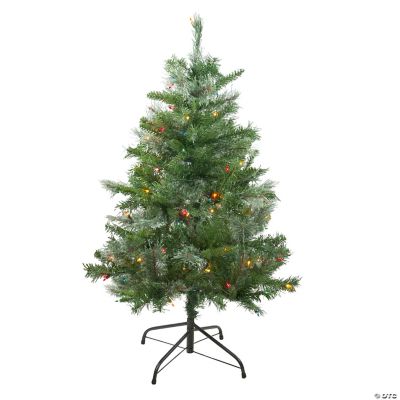 4' Pre-Lit Mixed Cashmere Pine Artificial Christmas Tree - Multi Lights