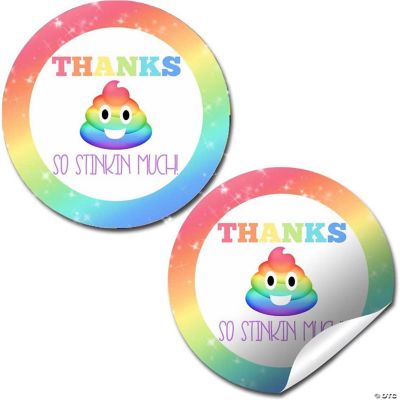 AmandaCreation Rainbow Poop Thank You Envelope Seal 40pcs.