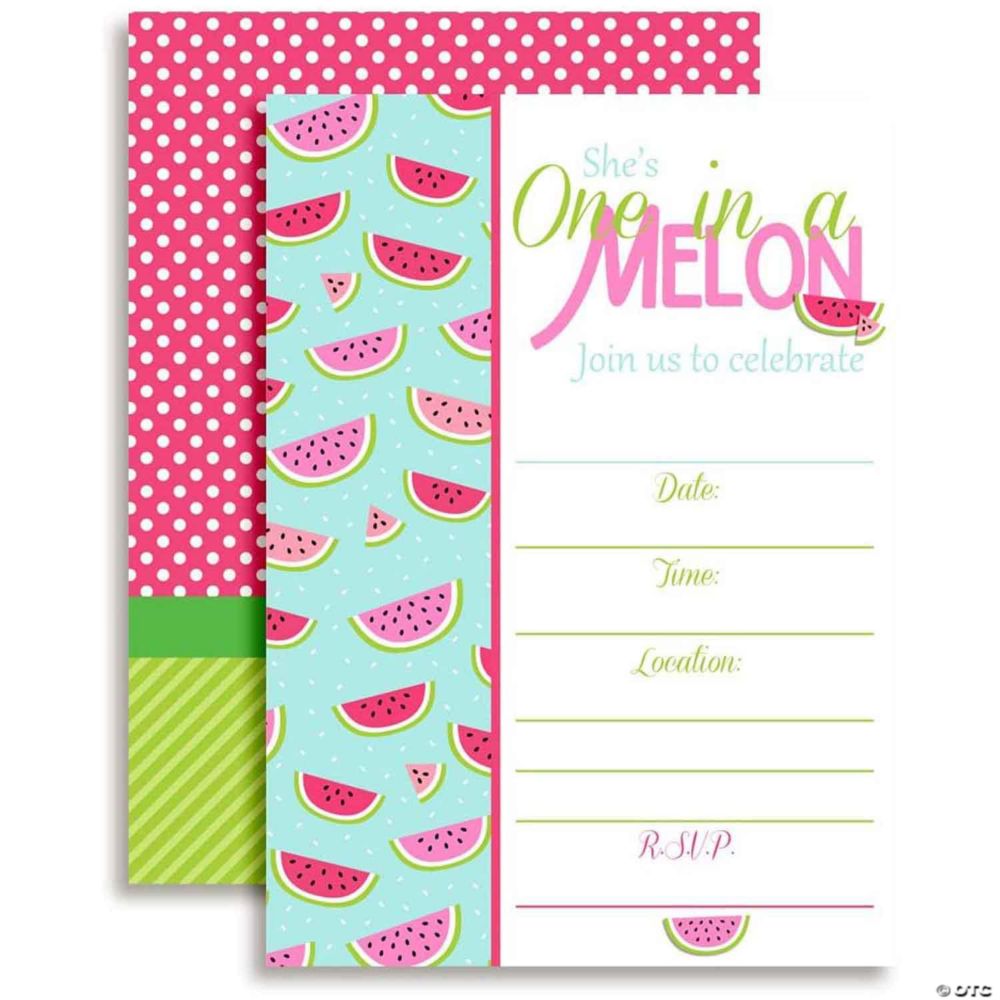 AmandaCreation One in a Melon Invites 40pc