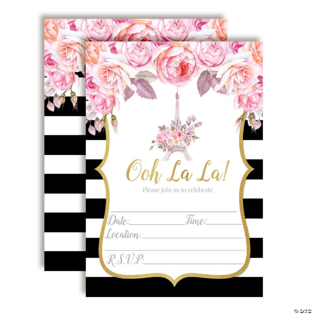 AmandaCreation Floral Paris Celebration Invites 40pc