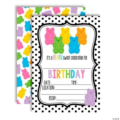 Gummy Bear Party Invitations Free Printable