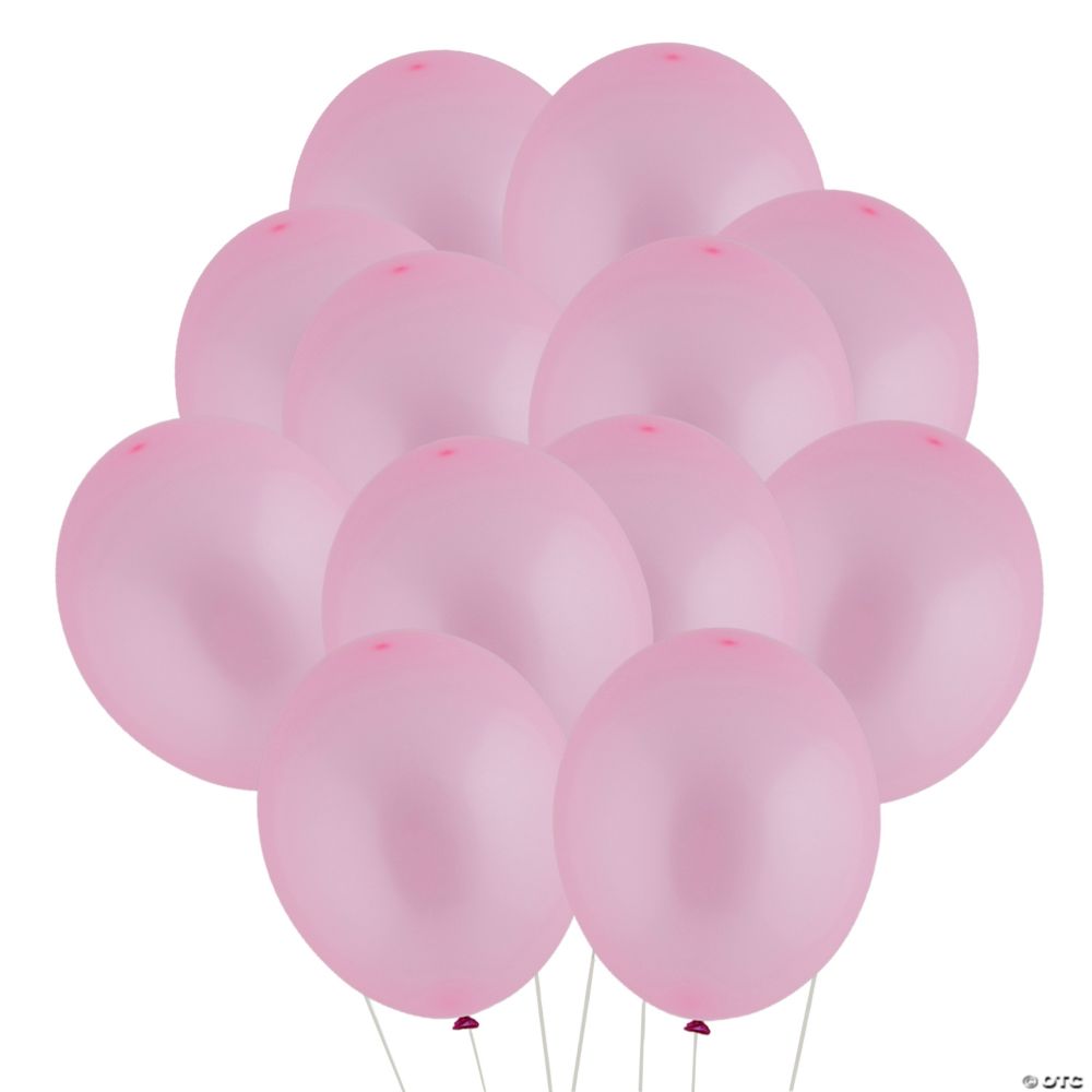Neon Pink Bright Colors 12" Latex Balloons - 12 Pc.