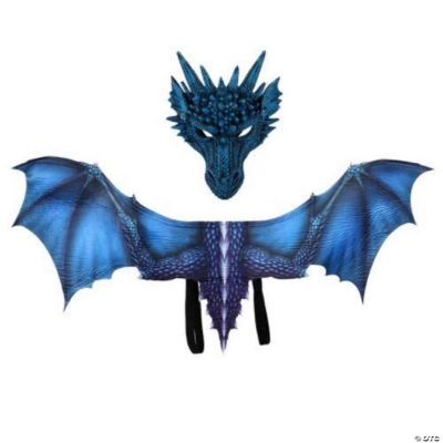  LHQ-HQ Children's Dragon Demon Animal Wings Costume Halloween  Mardi Gras Theme Party Cosplay Wings Accessories,Silver Black : Toys & Games