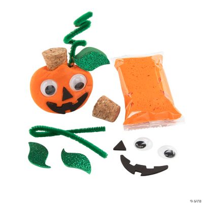 Jack-O'-Lantern Air-Dry Clay Craft Kit - Makes 12