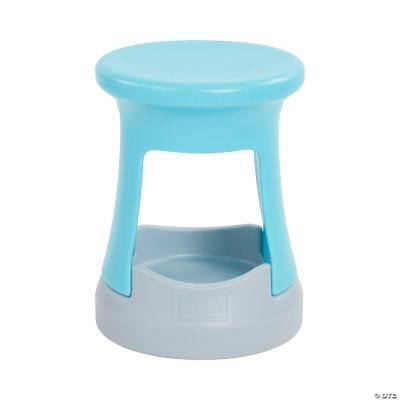 ECR4Kids Storage Wobble Stool, 18in Seat Height, Cyan/Light Grey ...