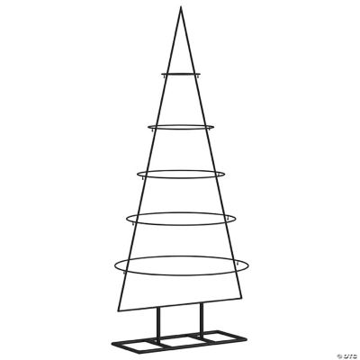 vidaXL Metal Christmas Tree for Decoration Black 49.2" Oriental Trading