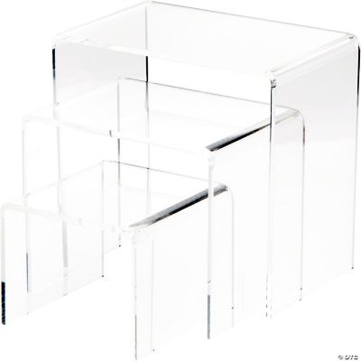 Plymor Clear Acrylic Rectangular Display Risers, 6
