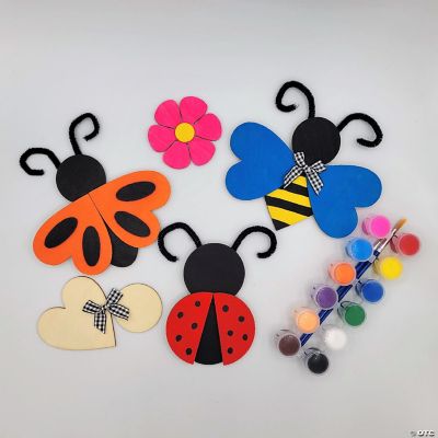 Ink and Trinket Kids DIY Pollinator Magnet Painting Craft Kit, Makes 4 ...