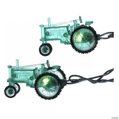Green Tractor Christmas Light Set with 10 Lights Kurt Adler Oriental