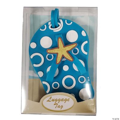 Blue Flip Flop Sandal Luggage Tag New