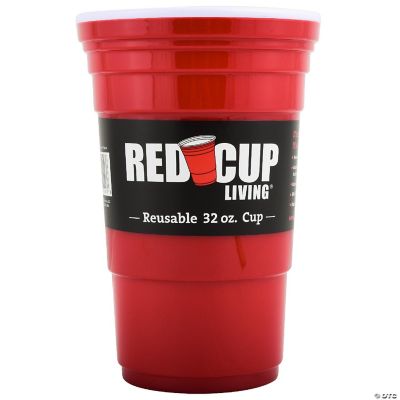 Red Cup Living 32 oz Cup, Reusable Red Party Cups Extra Sturdy Big