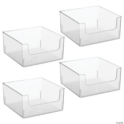 mDesign Kitchen Plastic Storage Organizer Bin with Open Front - 4 Pack ...