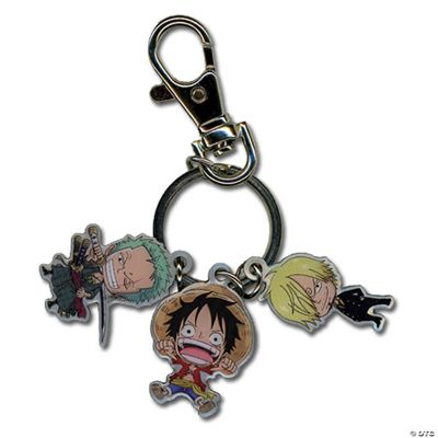 One Piece Metal Keychain Luffy Metal Alloy Keyring Key Chains