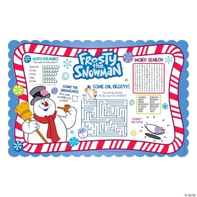 17" x 11" Frosty the Snowman™ Disposable Paper Activity Placemats 12